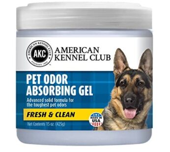 SMELLS BEGONE Pet Odor Absorber Gel – Air Freshener & Odor Eliminator – Made with Essential Oils – Fresh & Clean Scent – 15 Ounce