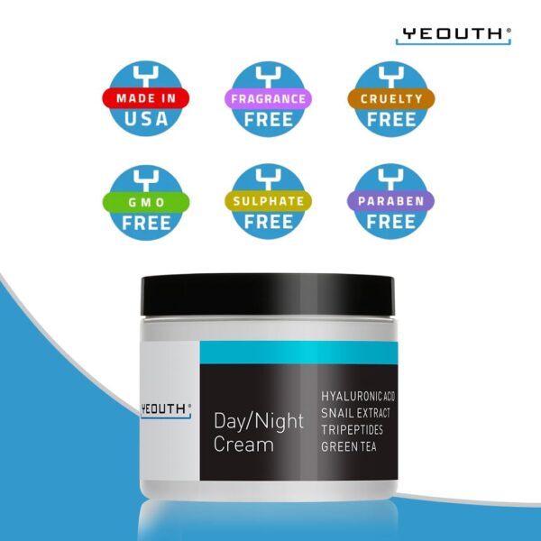 YEOUTH Day Night Cream for Face with Hyaluronic Acid, Snail Mucin and Copper Tripeptide, Moisturizer Face Cream, Hydrating Face Moisturizer for Women - Image 8