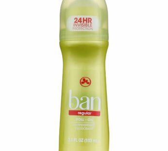 Ban Deodorant 3.5 Ounce Roll-On Anti-Perspirant Regular (103ml) (3 Pack)