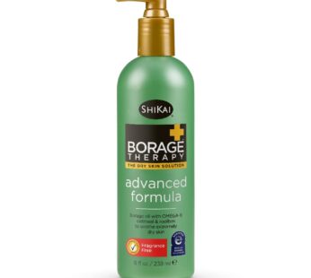 ShiKai Borage Therapy Body Moisturizer Advanced Formula (8 oz) | Fragrance Free | Hydrating Lotion for Dry Hands & Body | With Oatmeal & Shea