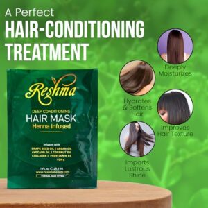 Reshma Beauty Deep Conditioning Hair Mask |Hair Treatment Infused with Collagen & Pro-Vitamin B5|Restorating & Nourishing for All Hair Types | (Pack o - Image 9