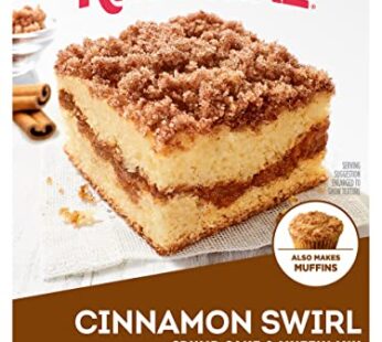 Krusteaz Cinnamon Swirl Crumb Cake & Muffin Mix, 21-Ounce Box (Pack of 3)
