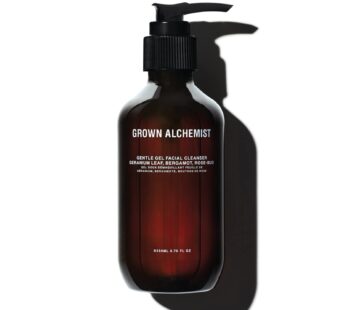 Grown Alchemist Gentle Gel Facial Cleanser with Bergamot and Rosebud. Hydrating Exfoliating Face Wash with Willow Bark, a Salicylic Acid Alternative.