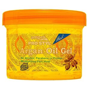 AmPro Pro Styl Argan Oil Styling Gel - Moisturizes and Conditions Your Strands - Non-Flaking, Alcohol Free, Vegan Formula - Creates Flexible, Touchabl - Image 1