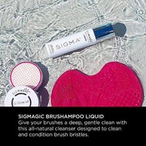 Sigma Beauty Sigmagic Brushampoo Liquid Makeup Brush Cleaner ? Professional Grade Makeup Brush Cleaner Solution to Remove Makeup Build Up and Residue - Image 2