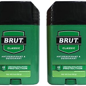 Brut Deodorant 2 Ounce Oval Solid Classic Scent(Anti-Perspirant) (59ml) (2 Pack) - Image 1