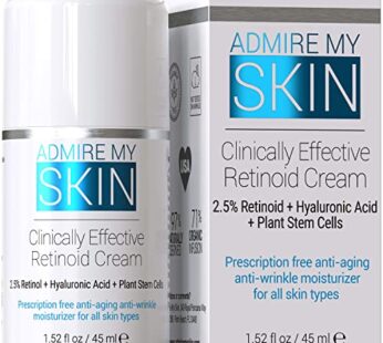 Admire My Skin Potent Retinoid Cream – Anti Aging Retinol Cream Moisturizer to Help Clear Acne Prone Skin, Eliminate Wrinkles and Provide You With Tha