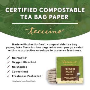 Teeccino French Roast Herbal Tea - Rich & Roasted Herbal Tea That?s Caffeine Free & Prebiotic for Natural Energy, Coffee Alternative, 10 Tea Bags - Image 3