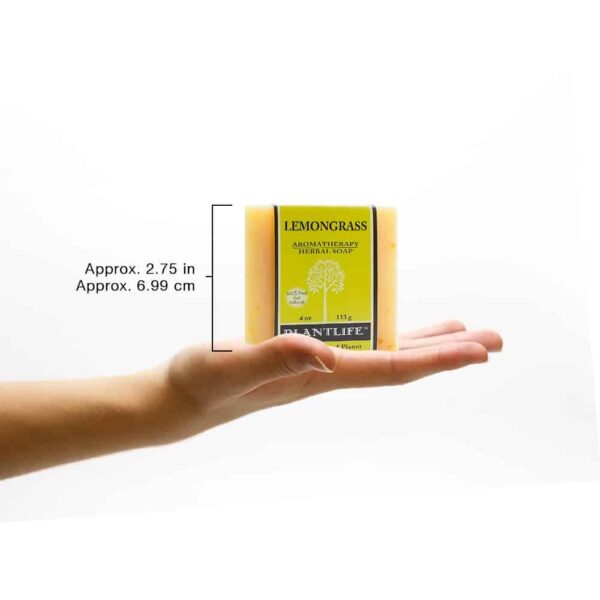 Plantlife Lemongrass Bar Soap - Moisturizing and Soothing Soap for Your Skin - Hand Crafted Using Plant-Based Ingredients - Made in California 4oz Bar - Image 3