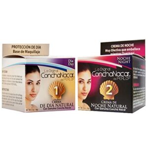 Concha Nacar Face Cream Combo 1-2 - Day Cream 2oz, Night Cream 2oz - Crema De Dia, Crema De Noche - Para Piel Manchas En Cara - Image 1