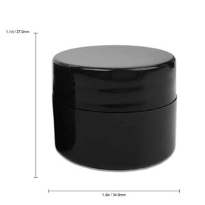 Beauticom 12 Pieces 7G/7ML (0.25oz) Black Sturdy Thick Double Wall Plastic Container Jar with Foam Lined Lid for Lotion, Creams, Toners, Lip Balms, Ma - Image 4