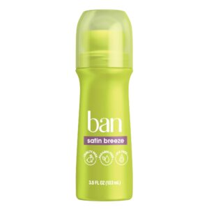 Ban Satin Breeze 24-hour Invisible Antiperspirant, Roll-on Deodorant for Women and Men, Underarm Wetness Protection, with Odor-fighting Ingredients, 3 - Image 1