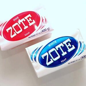 Zote Laundry Bar Soap Variety Pack - White and Pink - 2 Bars - Image 1