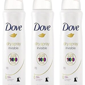 Dove Antiperspirant Dry Spray - Invisible - Clear Finish - 3.8 OZ (107 g) Per Can - Pack of 3 Cans - Image 1