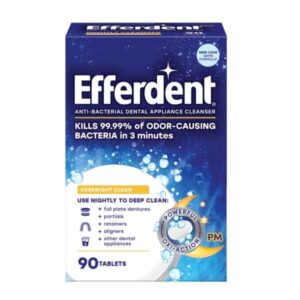 Efferdent PM Overnight Anti-Bacterial Denture Cleanser Tabs 90 ea (Pack of 2) - Image 2