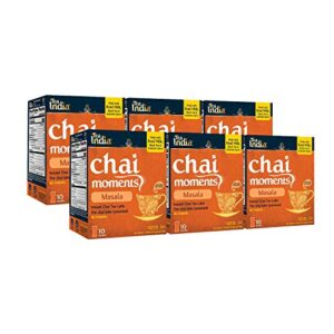 Tea India Chai Moments Masala Chai Tea Instant Latte Mix Flavorful Blend Of Premium Black Tea & Natural Ingredients Traditional Indian Caffeinated Tea - Image 1