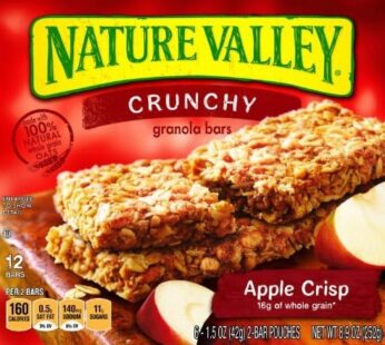 Nature Valley, Crunchy Granola Bars, Apple Crisp, 12-Count, 8.9oz Box (Pack of 4)