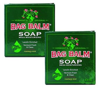 Bag Balm Mega Moisturizing Soap Rosemary Mint 3.9 Ounce Bar (Value Pack of 2)