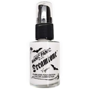 MANIC PANIC Dreamtone Flawless White Liquid Foundation - Full Coverage White Foundation And Color Corrector with Demi Matte Finish - Cosplay, Halloween Makeup, & Everyday Use (0.96oz) - Image 1