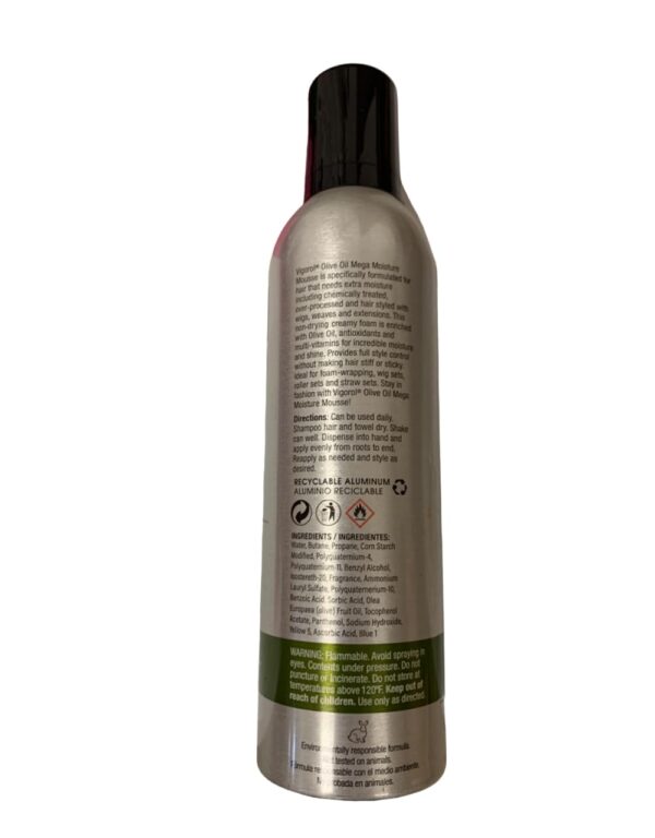Vigorol Mousse Olive Oil Mega Moisture 12 Ounce (354ml) (2 Pack) - Image 2