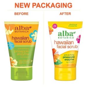 Alba Botanica Hawaiian Facial Scrub, Pore Purifying Pineapple Enzyme, 4 Oz - Image 4