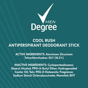 Degree Men Antiperspirant Deodorant Stick Cool Rush 48 Hour Protection 2.7 oz - Image 10