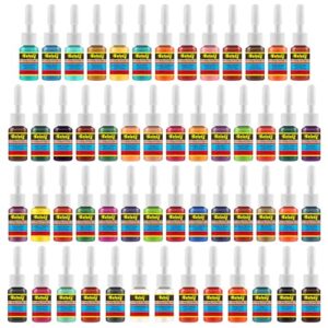 Solong Tattoo Ink Set 54 Complete Colors Pigment Kit 1/6oz (5ml) Tattoo Supply for Tattoo Kit TI1001-5-54 - Image 5