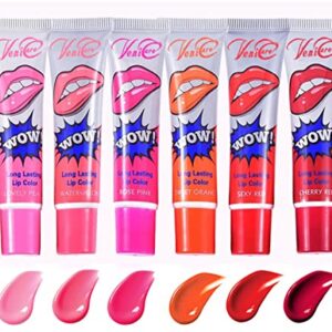 VeniCare Lip Stain Lip Gloss 6 Colors Tattoo Magic Color Peel Off Mask Tint Long Lasting Waterproof - Image 2