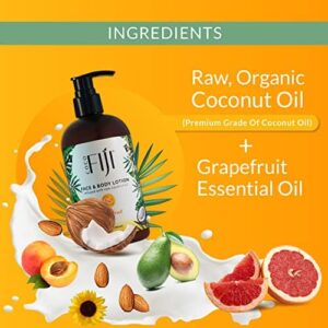 Coco Fiji Face & Body Lotion Infused With Coconut Oil | Lotion for Dry Skin | Moisturizer Face Cream & Massage Lotion for Women & Men | Grapefruit 12 - Image 6