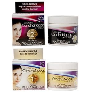 Concha Nacar Face Cream Combo 1-2 - Day Cream 2oz, Night Cream 2oz - Crema De Dia, Crema De Noche - Para Piel Manchas En Cara - Image 3