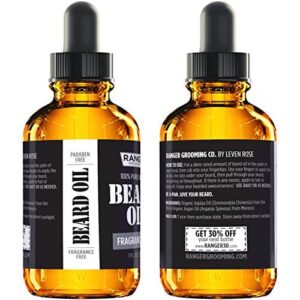 Leven Rose Beard Oil for Men and Beard Softener 100% Pure Natural for Bearded Men, Mustaches, and Moisturized Skin 1 oz by Ranger Grooming Co - Image 5