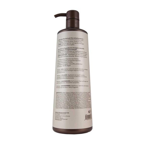 Nourishing Repair Shampoo 33.8oz Macadamia Professional Macadamia Oil and Argan Oil for Hydration, Shine, and Color Protection - Image 2