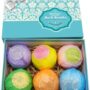 Bath Bombs Gift Set - 6 XXL Bubble Bath Fizzies (4.1 oz Each) with Natural Dead Sea Salt Cocoa and Shea Essential Oils - Best Gift Idea for Birthday,