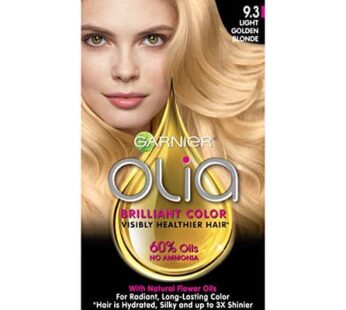 Garnier Olia Ammonia-Free Brilliant Color Oil-Rich Permanent Hair Color, 9.3 Light Golden Blonde (1 Kit) Blonde Hair Dye (Packaging May Vary)