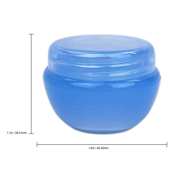 Beauticom? 24 Pieces 10G/10ML Blue Frosted Container Jars with Inner Liner for Lotion, Toners, Lip Balms, Makeup Samples - BPA Free - Image 2
