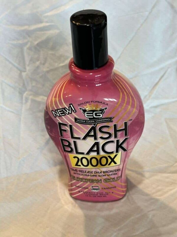 European Gold Flash Black 2000X Indoor Tanning Lotion with Time-Release DHA Bronzers, 12 Ounce - Image 3