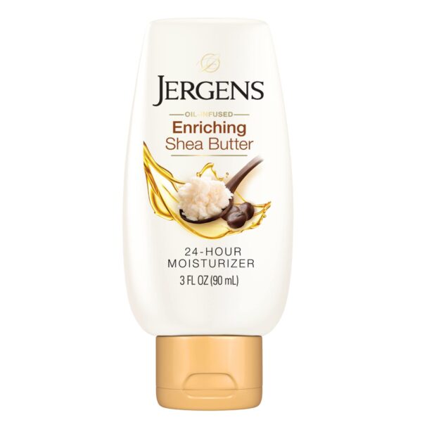 Jergens Shea Butter Deep Conditioning Moisturizer, Travel Size Deep Conditioning Moisturizer, 3X More Radiant Skin, 3 Ounces, with Pure Shea Butter, D