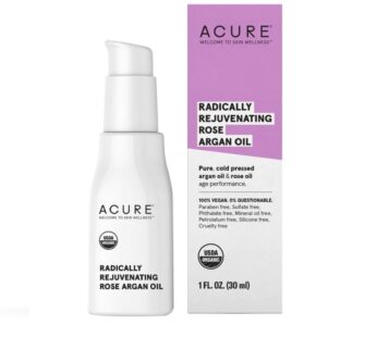 ACURE Radically Rejuvenating Rose Argan Oil – Face, Hair & Body Oil Serum Rich in Vitamin E – Lightweight, Non-Greasy, Vegan – 1 Fl Oz