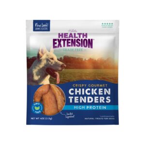 Health Extension Dry Dog Treat, Grain-free, Adult Dog and Puppy Training Treat, Include Natural Crispy Gourmet with Chicken Tenders (4 Oz / 113 g) - Image 1