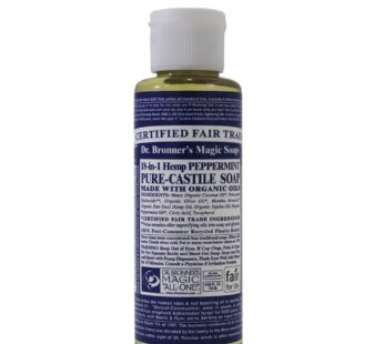 Dr Bronners Magic Soap All One Cspe04 4 Oz Peppermint 18 In 1 Dr. Bronner’S Liquid Soap