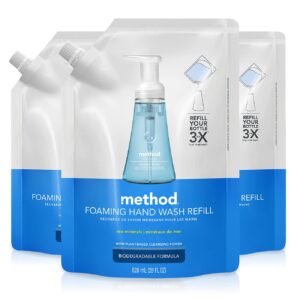 Method Foaming Hand Wash Refill Pouch, Sea Minerals, 28 Fl Oz (Pack of 3) - Image 1