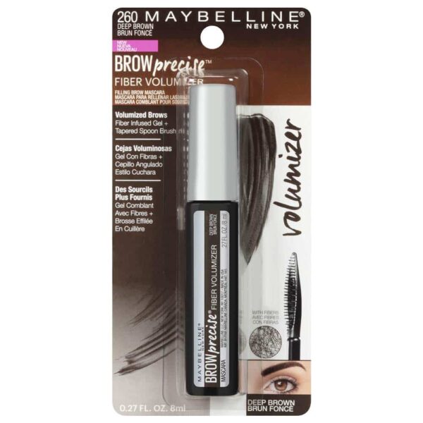 Maybelline New York Brow Precise Fiber Volumizer Eyebrow Mascara, Deep Brown, 0.27 fl. oz. - Image 5