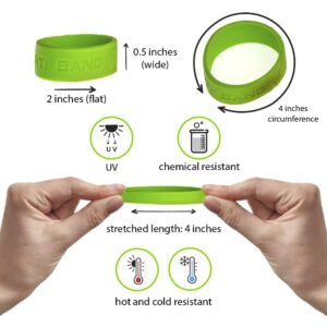 Grifiti Elastic Band Joes 2 Inches Small Silicone Rubber Bands Rings Gasket Bottle Food Cooking Durable Office Boxes Wraps 5 Pack Assorted Colorful Hi - Image 2