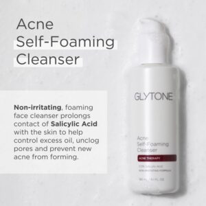 Glytone Acne Self Foaming Cleanser - With 0.5% Salicylic Acid For Mild Acne - Non-Comedogenic - Non-Irritating - 6.1 fl. oz. - Image 2