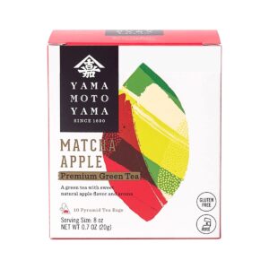 Yamamotoyama Matcha Apple Pyramid Green Tea Bag, 10 ct. - Image 1