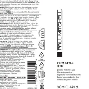 Paul Mitchell XTG Extreme Thickening Glue, Bold Texture, Long-Lasting Hold, For All Hair Types - Image 4