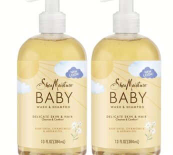 Shea Moisture Raw Shea Chamomile & Argan Oil Baby Wash & Shampoo, Gentle Cleansing, Frankincense & Myrrh, Calming & Comforting for Baby?s Soft Skin (P