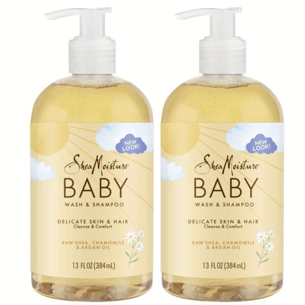 Shea Moisture Raw Shea Chamomile & Argan Oil Baby Wash & Shampoo, Gentle Cleansing, Frankincense & Myrrh, Calming & Comforting for Baby?s Soft Skin (P