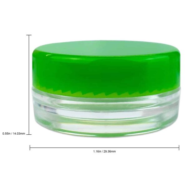 (100 Pieces Jars + Lid) Beauticom 3G/3ML Round Clear Jars with Green Screw Cap Lids for Scrubs, Oils, Toner, Salves, Creams, Lotions, Makeup Samples, Lip Balms - BPA Free - Image 7