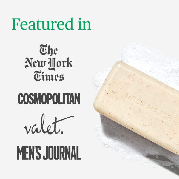 Ursa Major Natural Bar Soap | Morning Mojo Bar Soap | Exfoliating Soap with Peppermint, Eucalyptus and Rosemary | Formulated for Men and Women | 5 oun - Image 7